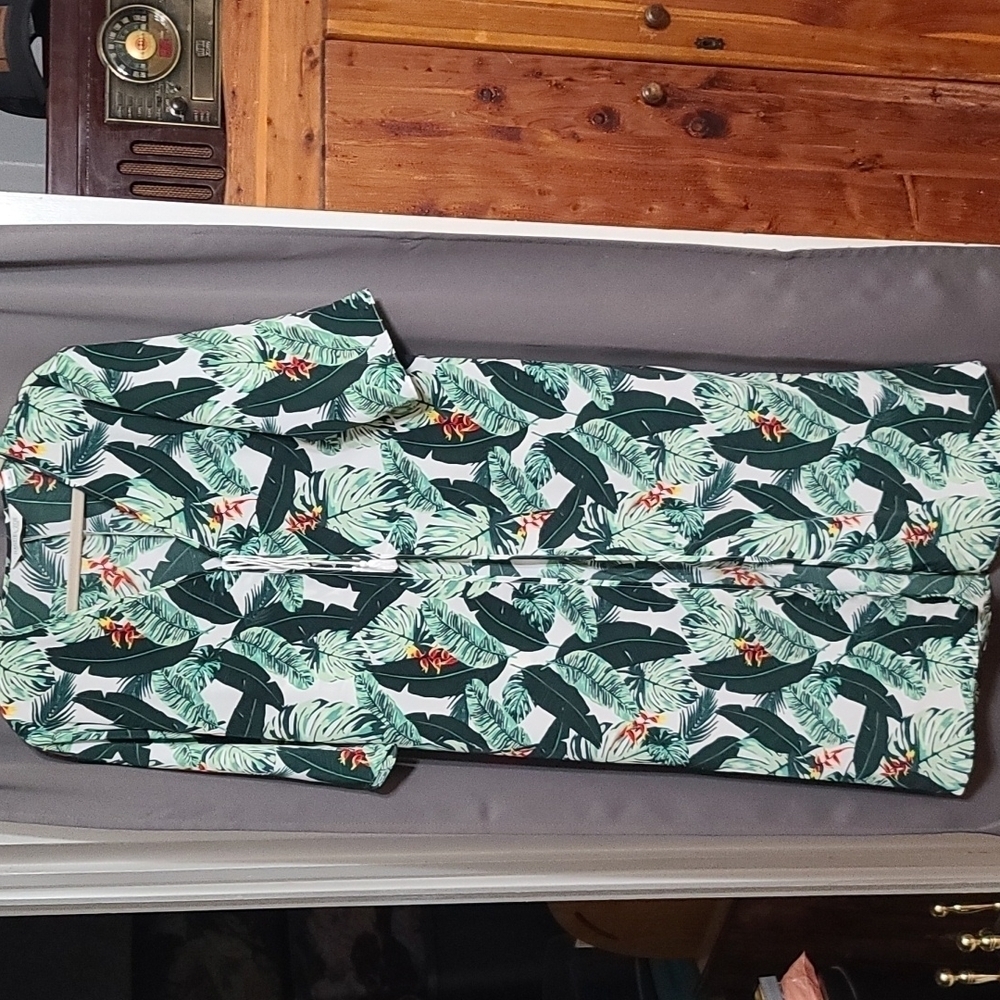 Rachel Zoe Kimono Duster Tropical Bird of Paradise Beachy One Size EUC